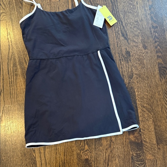 Black Dress  with skort shorts White Trim Athletic - Picture 5 of 9